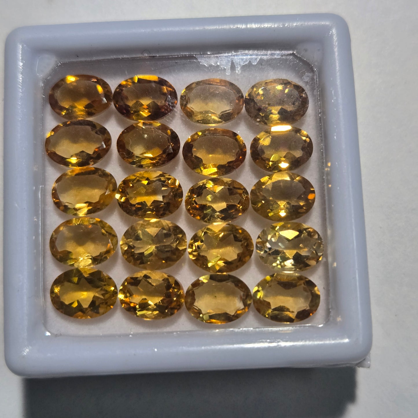 20 Pcs Natural Citrine Faceted Gemstone | 8x6mm Oval Cut | Loose Stones for Jewelry Making