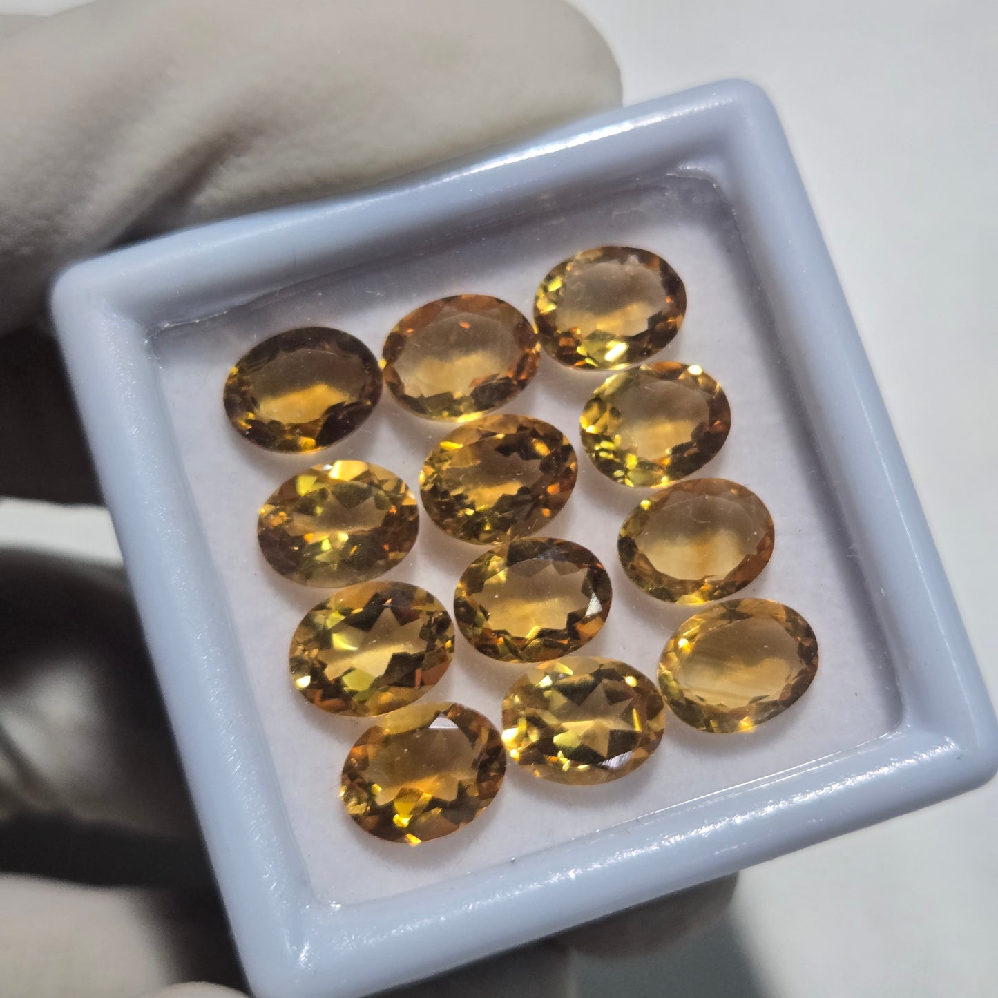 12 Pcs Natural Citrine Faceted Gemstone | 9x7mm Oval Cut | Loose Stones for Jewelry Making