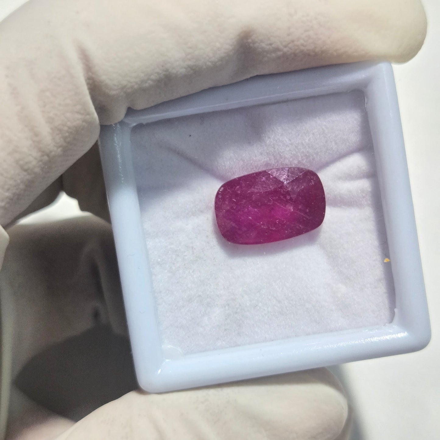 1 Pcs Natural Ruby Faceted Gemstone | 16x10mm Cushion Cut | 13.9 Carats | Loose Stones