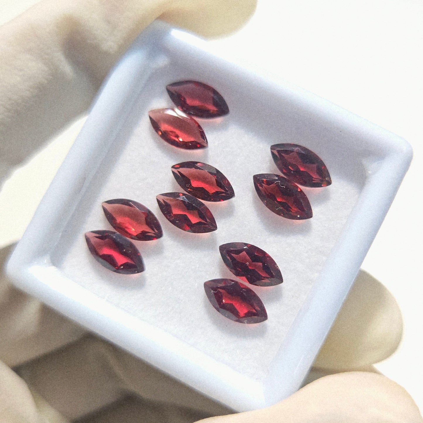 5 Pairs Natural Garnet Faceted Gemstone – 10x5mm Marquise Cut Loose Stones