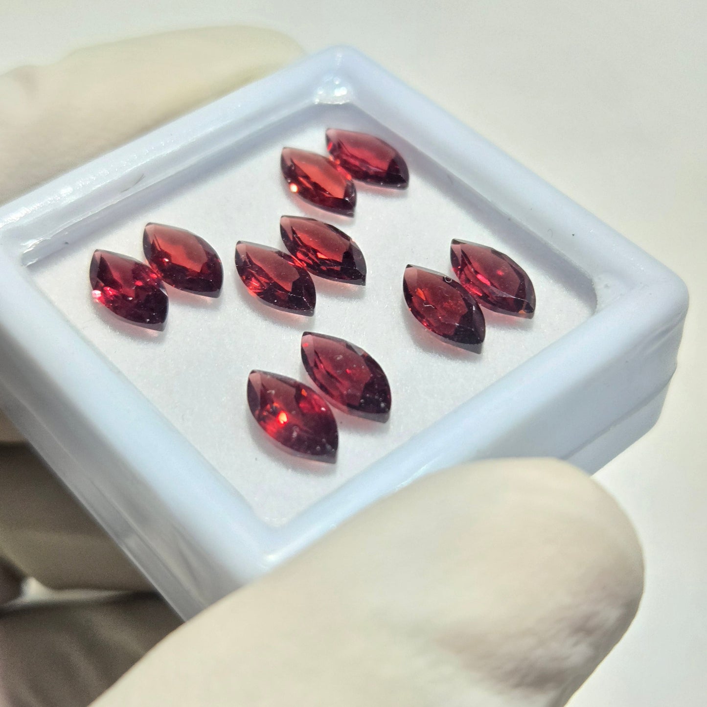 5 Pairs Natural Garnet Faceted Gemstone – 10x5mm Marquise Cut Loose Stones