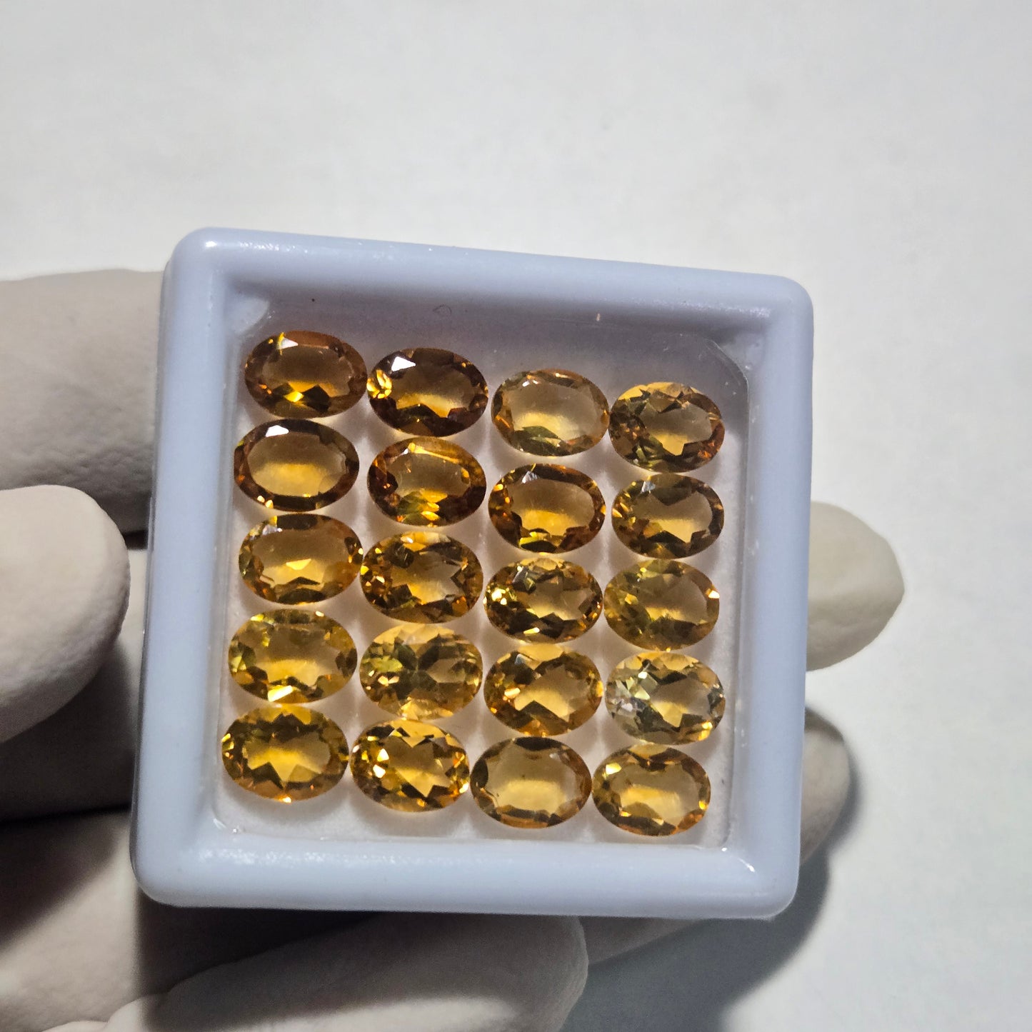 20 Pcs Natural Citrine Faceted Gemstone | 8x6mm Oval Cut | Loose Stones for Jewelry Making
