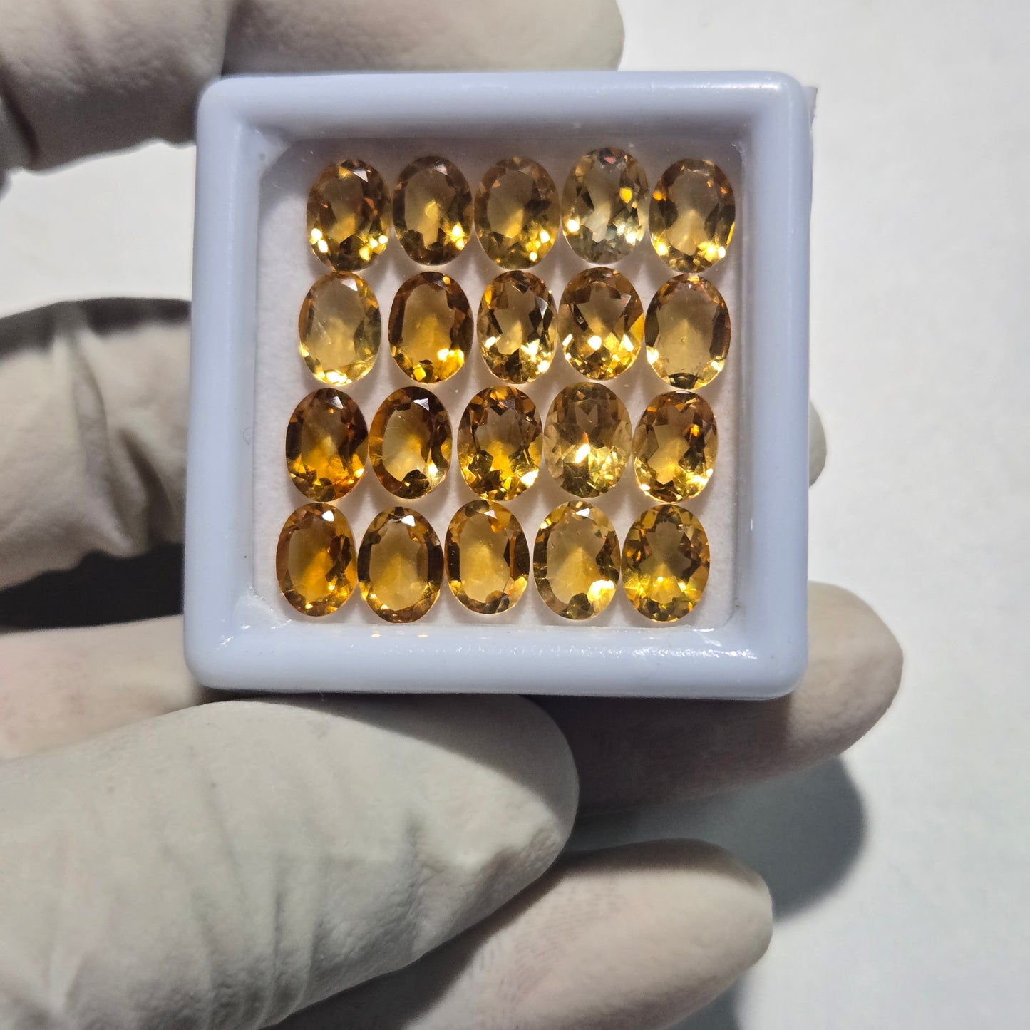 20 Pcs Natural Citrine Faceted Gemstone | 8x6mm Oval Cut | Loose Stones for Jewelry Making