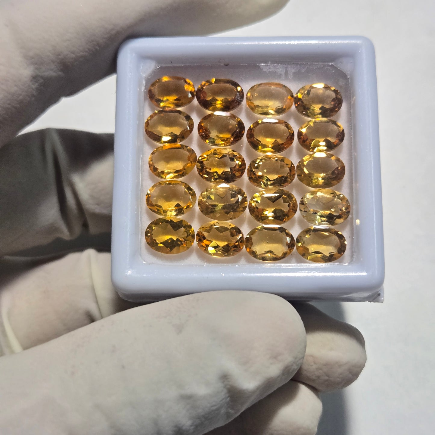 20 Pcs Natural Citrine Faceted Gemstone | 8x6mm Oval Cut | Loose Stones for Jewelry Making