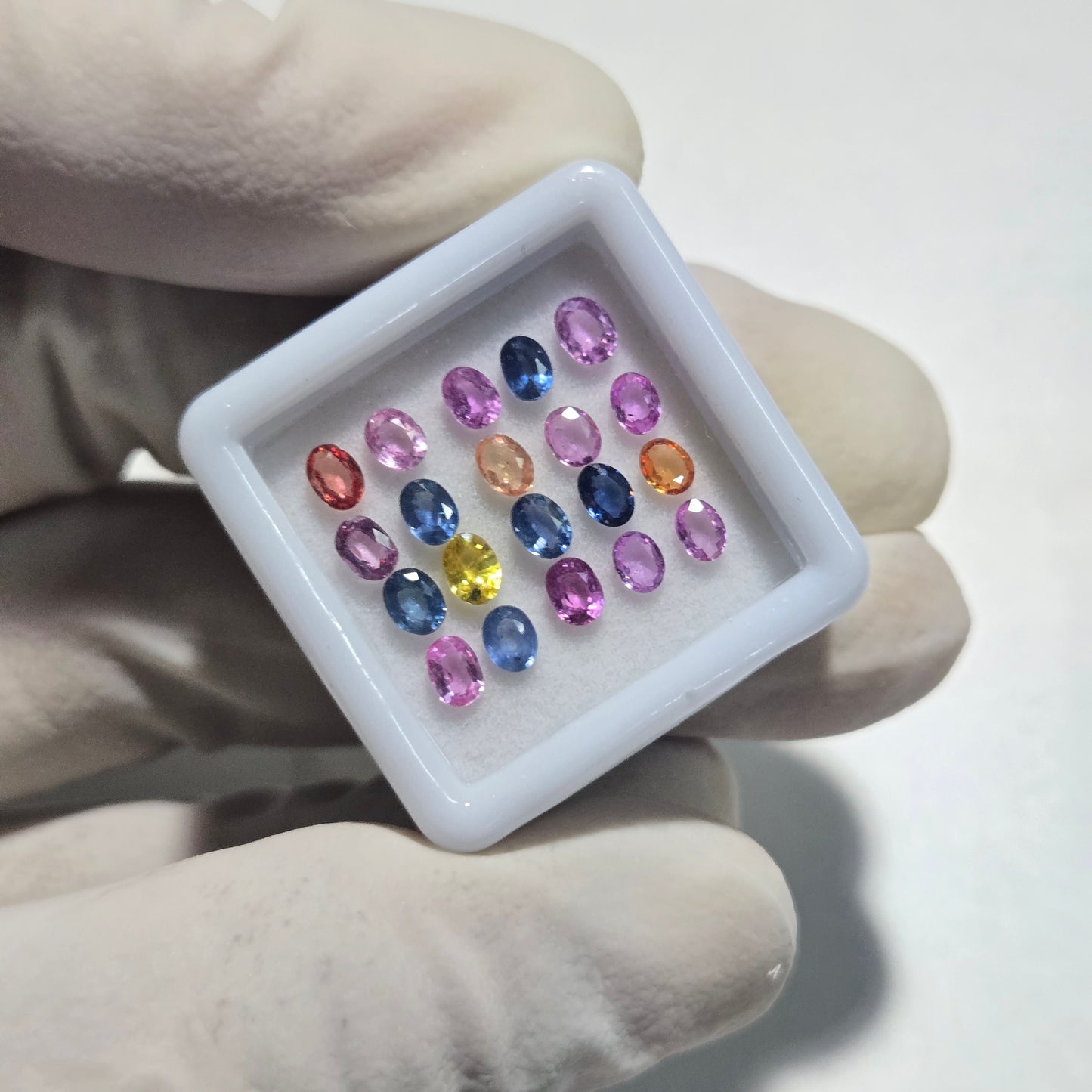 20 Pcs Natural Multi Sapphire Faceted Gemstones – 4x3mm Oval Cut | 3.6 Carats | Loose Stones