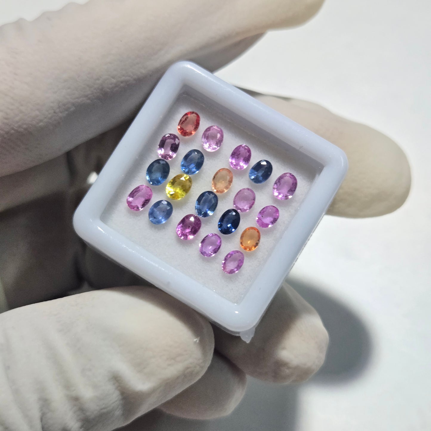 20 Pcs Natural Multi Sapphire Faceted Gemstones – 4x3mm Oval Cut | 3.6 Carats | Loose Stones