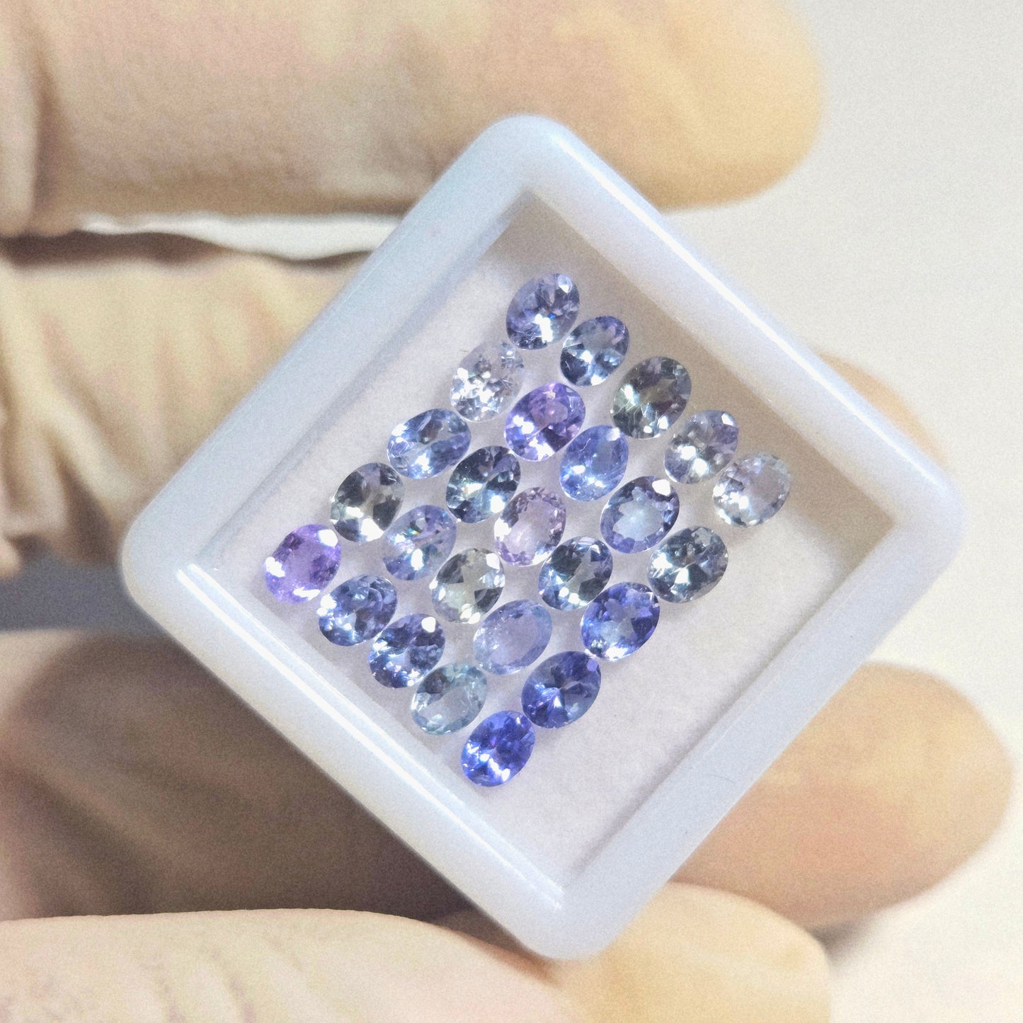 Natural Tanzanite Faceted Gemstones – 25 Pcs | 4.4 Carats | 4x3mm Oval Cut | Untreated AAA