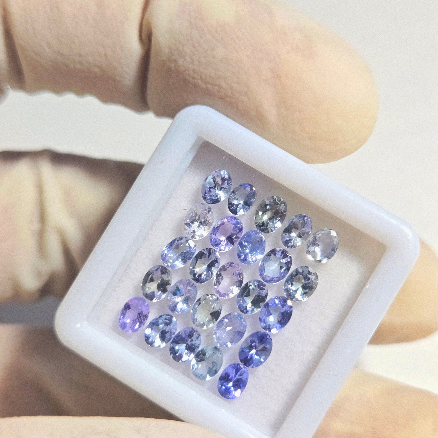 Natural Tanzanite Faceted Gemstones – 25 Pcs | 4.4 Carats | 4x3mm Oval Cut | Untreated AAA