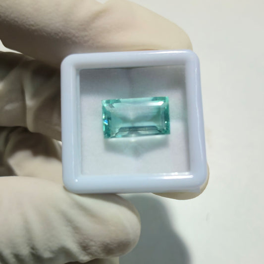 Natural Fluorite Faceted Gemstone – 14x9mm Rectangle Cut | 7.6 Carats Loose Stone
