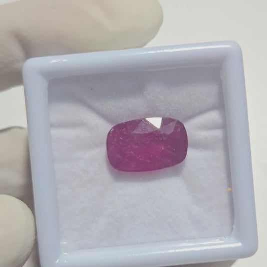 1 Pcs Natural Ruby Faceted Gemstone | 16x10mm Cushion Cut | 13.9 Carats | Loose Stones