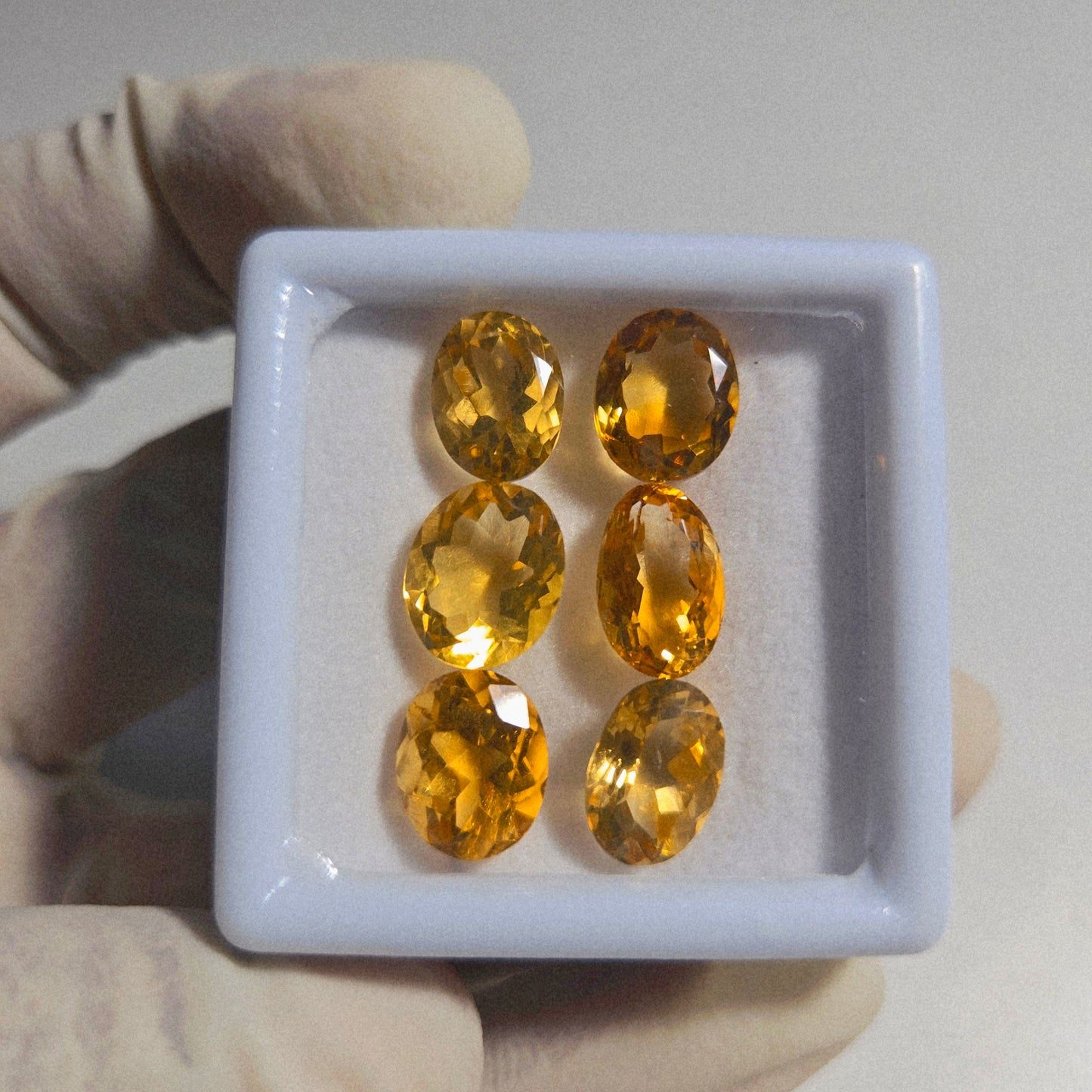 Natural Citrine Faceted Gemstone- 12 Pcs | 11mm Oval Shape | for Jewelry Making