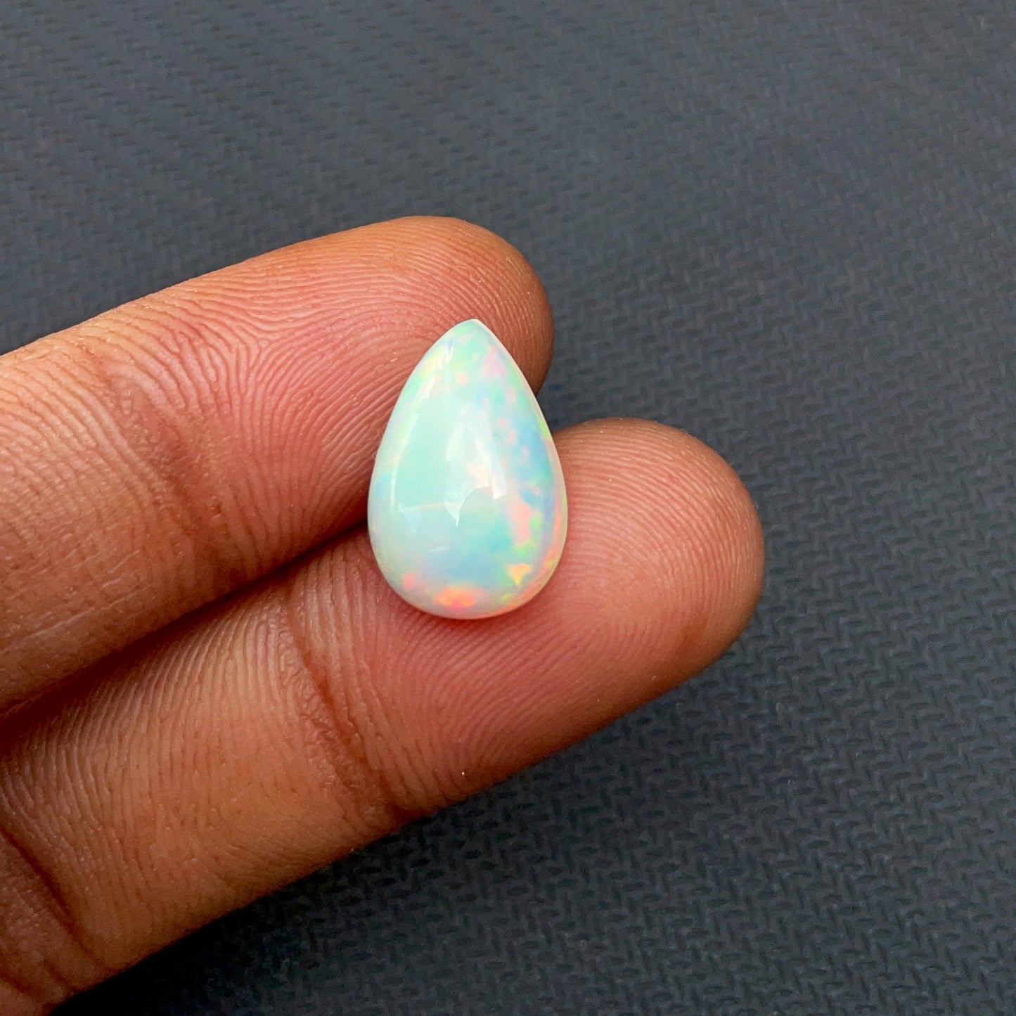 Natural Ethiopian Opal Cabochon – 1 Pc | 16x11mm Pear | Loose Gemstone for Jewelry Making