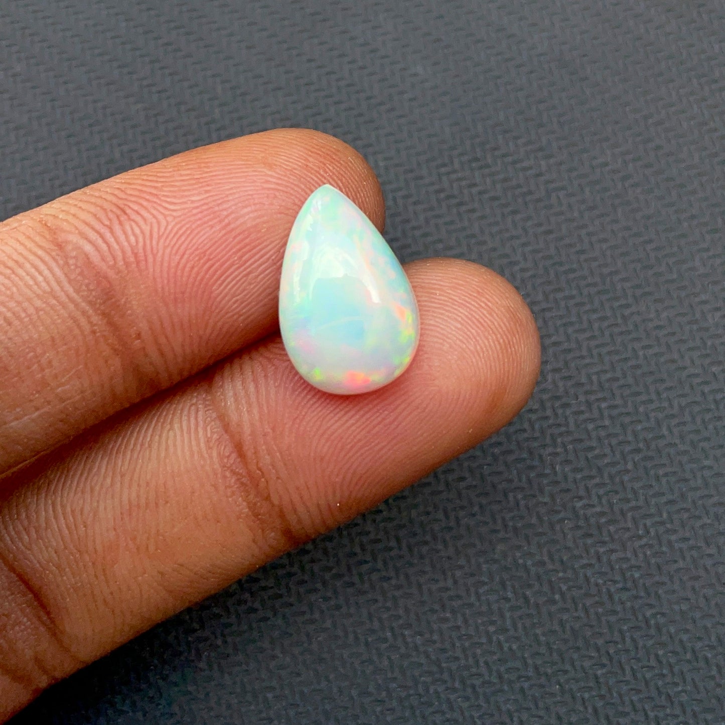 Natural Ethiopian Opal Cabochon – 1 Pc | 16x11mm Pear | Loose Gemstone for Jewelry Making