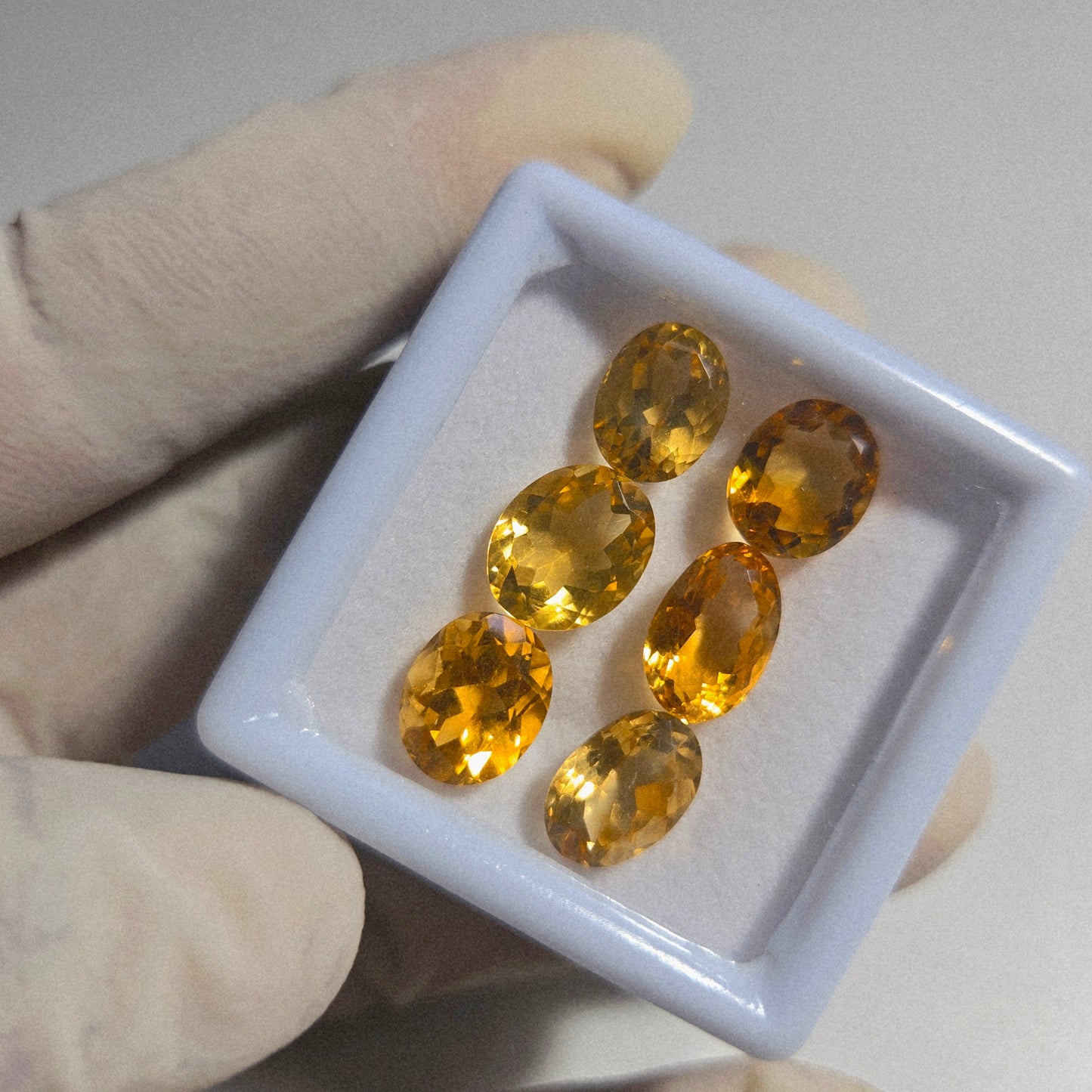 Natural Citrine Faceted Gemstone- 12 Pcs | 11mm Oval Shape | for Jewelry Making
