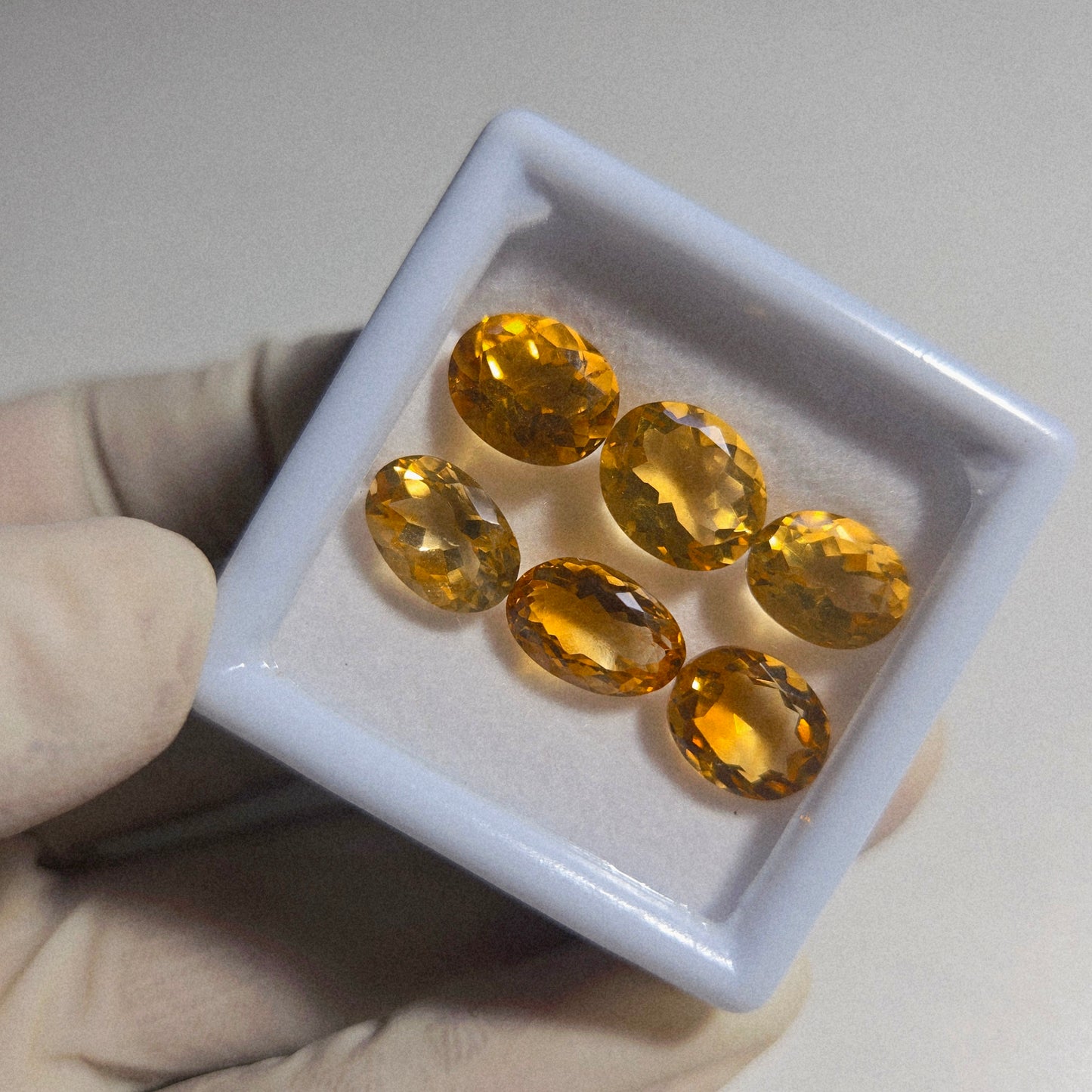 Natural Citrine Faceted Gemstone- 12 Pcs | 11mm Oval Shape | for Jewelry Making