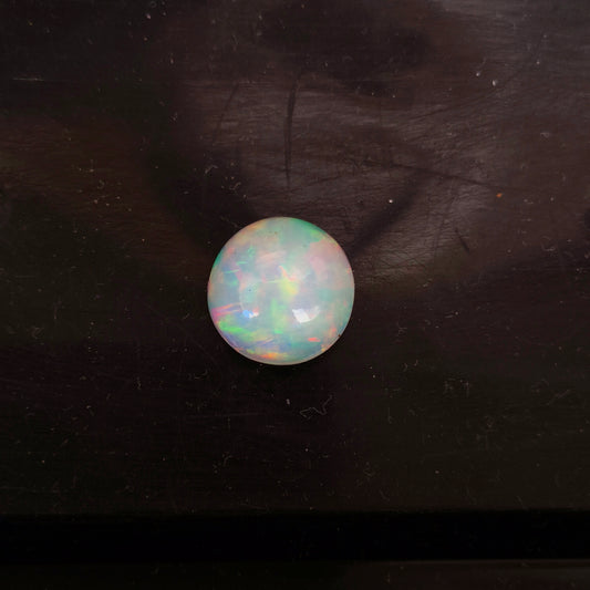 Natural Ethiopian Opal Cabochon – 1 Pc | 14mm Round | Loose Gemstone for Jewelry Making
