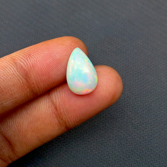 Natural Ethiopian Opal Cabochon – 1 Pc | 16x11mm Pear | Loose Gemstone for Jewelry Making